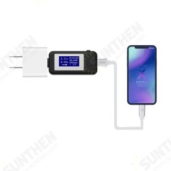 KWS-1802C Type-C USB Tester LCD Digital Voltmeter Ammeter Voltage Current Test Detector Power Bank Charger Indicator KWS-1802C Type-C USB Tester LCD Digital Voltmeter Ammeter Voltage Current Test Detector Power Bank Charger Indicator