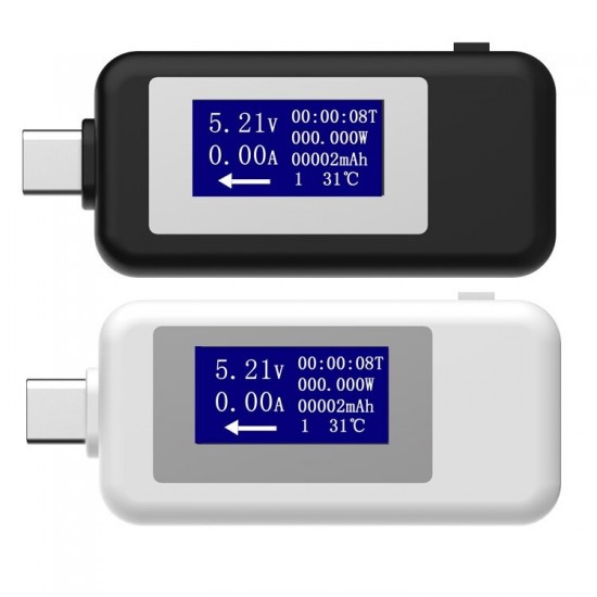 KWS-1802C Type-C USB Tester LCD Digital Voltmeter Ammeter Voltage Current Test Detector Power Bank Charger Indicator