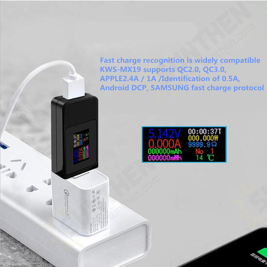 KWS-MX19 USB Tester DC 4V-30V 0-5A Current Voltage Meter Timing Ammeter Digital Monitor Cut-off Power Indicator Bank Charger KWS-MX19 USB Tester DC 4V-30V 0-5A Current Voltage Meter Timing Ammeter Digital Monitor Cut-off Power Indicator Bank Charger