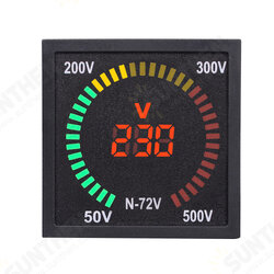 N-72V 50V ~500V 73mm Panel LED Display Voltage Meter 68mm Hole Size Voltmeter AC 220V Digital Voltage Signal Indicator N-72V 50V ~500V 73mm Panel LED Display Voltage Meter 68mm Hole Size Voltmeter AC 220V Digital Voltage Signal Indicator