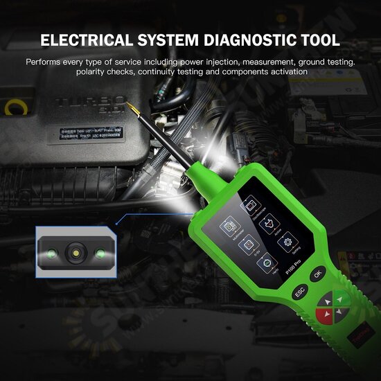 P100 Pro 9V-30V Fault Circuit Detector Automotive Intelligent Diagnostic Instrument Voltage Resistance Measurement