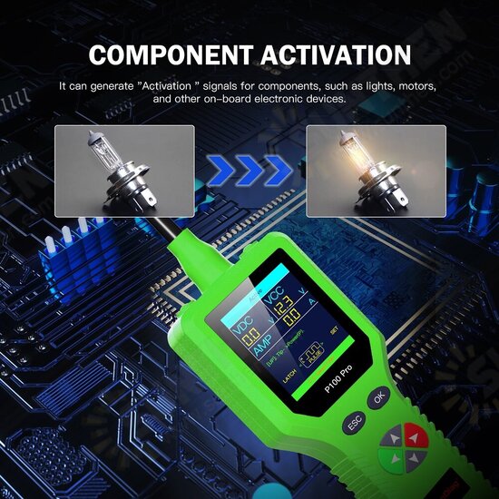 P100 Pro 9V-30V Fault Circuit Detector Automotive Intelligent Diagnostic Instrument Voltage Resistance Measurement