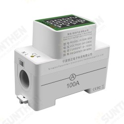 008 AC50-300V/100A LCD Screen Digital Display Multifunctional Guide Rail Table Voltage Tester Ammeter Voltmeter with Backlight 008 AC50-300V/100A LCD Screen Digital Display Multifunctional Guide Rail Table Voltage Tester Ammeter Voltmeter with Backlight