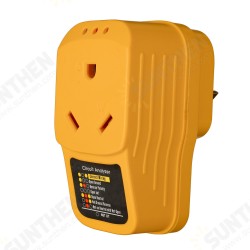 Surge Protector 30 Amp Male to 30 Amp Female Adapter Circuit Analyzer with LED Indicator Light for RV Trailer Surge Protector 30 Amp Male to 30 Amp Female Adapter Circuit Analyzer with LED Indicator Light for RV Trailer