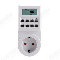 TS-T01-EU/US/UK/AU Plug 24 Hours Timing Socket Home Kitchen Timer Switch Socket Electronic Timer Infinite Cycle TS-T01-EU/US/UK/AU Plug 24 Hours Timing Socket Home Kitchen Timer Switch Socket Electronic Timer Infinite Cycle