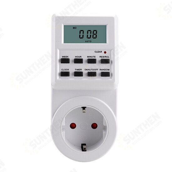 TS-T01-EU/US/UK/AU Plug 24 Hours Timing Socket Home Kitchen Timer Switch Socket Electronic Timer Infinite Cycle