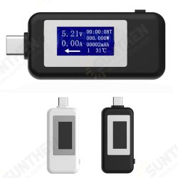 Type C USB Tester DC Digital Voltmeter USB C Voltage Current Meter Ammeter Detector Type C Power Bank Charger Indicator