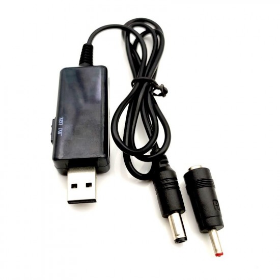 USB Boost Converter DC 5V To 9V/12V +5.5/3.5MM Double-Head Adjustable Power Converter Connector with LED Display