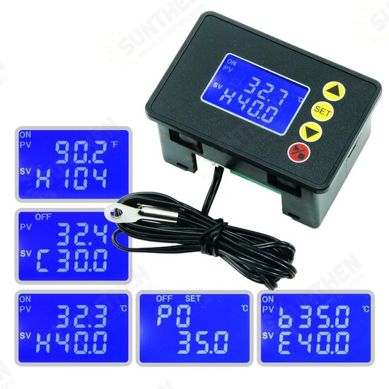 W4209 12V 24V DC 220V AC Digital Temperature Controller Control Switch Thermostat with Normally Open Relay