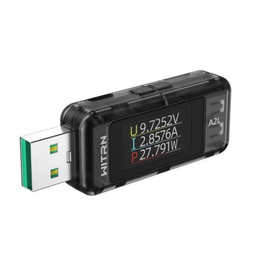 A2 A2L 0.96 inch IPS Display USB Voltage and Ammeter Mobile Phone Fast Charging Detector Measuring Instrument USB Tester