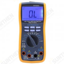WH5000 Digital Multimeter 5999 Counts with USB Interface Auto Range with Backlight Magnet hang AC DC Ammeter Voltmeter Ohm WH5000 Digital Multimeter 5999 Counts with USB Interface Auto Range with Backlight Magnet hang AC DC Ammeter Voltmeter Ohm