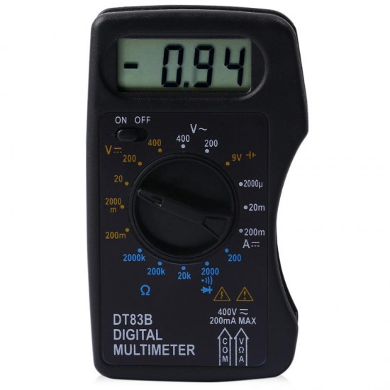 DT83B Digital Multimeter AC DC Voltage Current Resistance Diode Tester