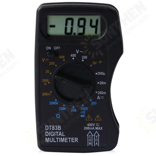 DT83B Digital Multimeter AC DC Voltage Current Resistance Diode Tester