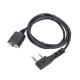 1M K type 2 Pin Speaker Mic Headset Earpiece Extension Cord Cable for UV-5R BF-888s Walkie Talkie Accessories