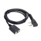 1M K type 2 Pin Speaker Mic Headset Earpiece Extension Cord Cable for UV-5R BF-888s Walkie Talkie Accessories