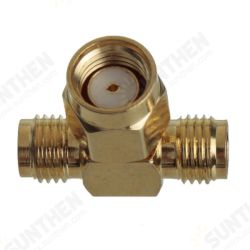 1PC Adapter RP SMA Male To 2 SMA Female Jack Triple T RF Connector Triple 1M2F 1PC Adapter RP SMA Male To 2 SMA Female Jack Triple T RF Connector Triple 1M2F