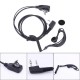 1m 2PIN PTT Earphone with Microphone Walkie Talkie Ear Hook AUX Interphone Earphone Headset for UV5R/KENWOOD/HYT