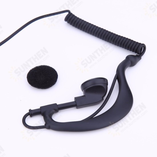 2 PIN Earpiece Headset PTT MIC 1m Ear Hook Walkie Talkie Earbud Interphone Earphone Earpiece for UV5R/KENWOOD/HYT