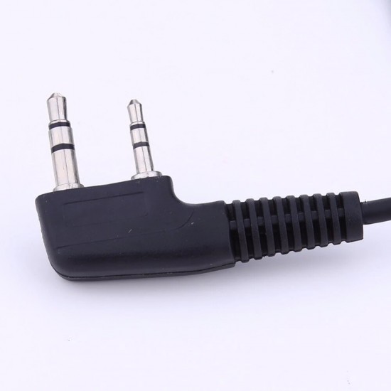 2 PIN Earpiece Headset PTT MIC 1m Ear Hook Walkie Talkie Earbud Interphone Earphone Earpiece for UV5R/KENWOOD/HYT