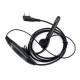 2 Pin Ear Earpiece Microphone PTT Headset for Walkie Talkie UV-5R 777 888s Kenwood Puxing HYT