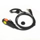 2 Pin Earpiece Headset PTT with Microphone Walkie Talkie Ear Hook Two Way Radio Earphone for KENWOOD BAOFENG