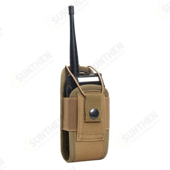 2PCS 1000D Tactical Molle Radio Walkie Talkie Pouch Waist Bag Holder Pocket Portable Interphone Carry Bag for Hunting Camping