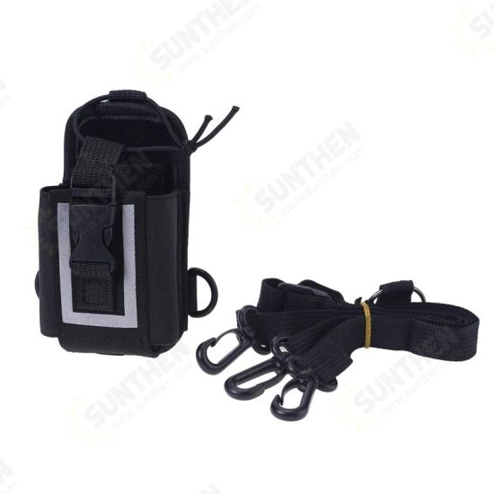 2PCS Big Nylon Carry Case with Fluorescent Cover Holder for Kenwood Walkie Talkie UV-5R TYT Yaesu Mototrola Hytera ICOM Radio