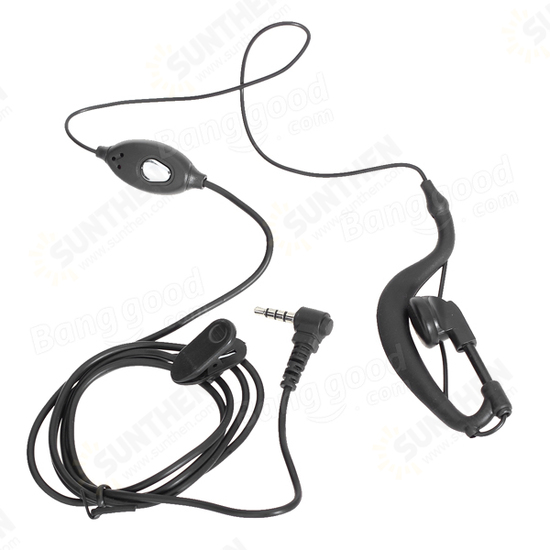 3.5mm Hands Earphone for ZT-2R Walkie Talkies Black