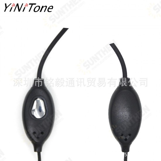 5pcs Ptt Mic headphone Walkie Talkie Earpiece headset for UV-5R UV-5RE UV-6R BF-888S Kenwoods CB Two Way Radio parts