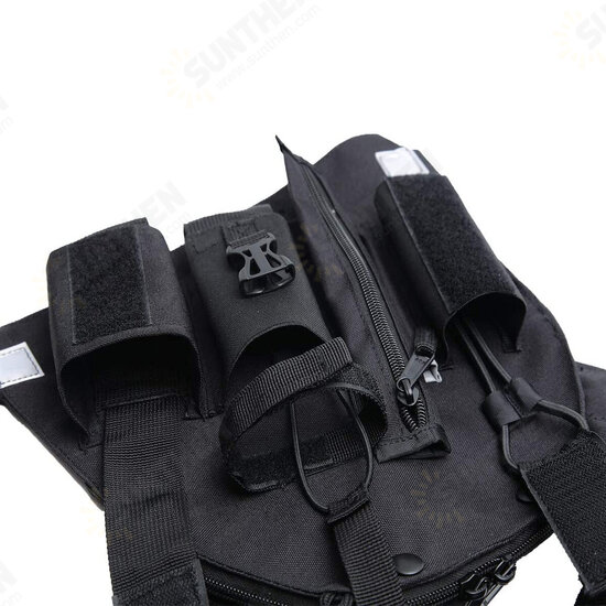 Walkie Talkie Tactical Storage Chest Bag Portable Shoulder Straps Harness Backpack for UV-5R BF-F8HP UV-82 TYT Ham Two Way Radio