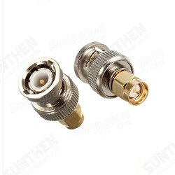Alloy Steel BNC Male Plug To SMA Male Plug RF Adapter Connector Alloy Steel BNC Male Plug To SMA Male Plug RF Adapter Connector