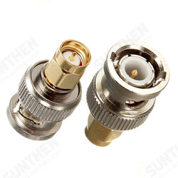 Alloy Steel BNC Male Plug To SMA Male Plug RF Adapter Connector Alloy Steel BNC Male Plug To SMA Male Plug RF Adapter Connector