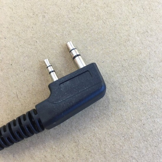 Aluminium Foil Cable Earhook Headphone K Plug 2pins for Kenwood Wakie-takie