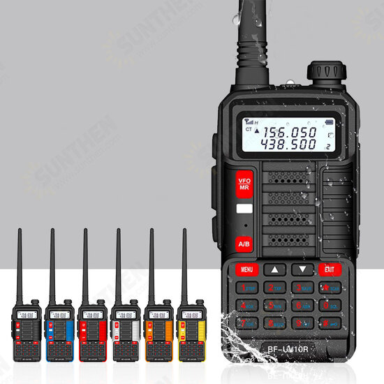 BF-UV10R 10W 8800mAh Walkie Talkie Waterproof 5-15KM 128 Channel Dual Band Two Way Radio Outdoor Climbing AU Plug