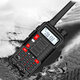 BF-UV10R Plus 10W 4800mAh UV Dual Band Two-way Handheld Radio Black Walkie Talkie 128 Channels LED Flashlight USB Rechargeable Outdoor Hiking Intercom