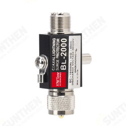 BL-2000 Coaxial Lighting Surge Protector PL259 Male to PL259 Female 400W 50 Ohm Coaxial Lighting Arrestor for Communication Equipment BL-2000 Coaxial Lighting Surge Protector PL259 Male to PL259 Female 400W 50 Ohm Coaxial Lighting Arrestor for Communication Equipment