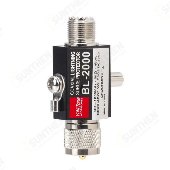 BL-2000 Coaxial Lighting Surge Protector PL259 Male to PL259 Female 400W 50 Ohm Coaxial Lighting Arrestor for Communication Equipment