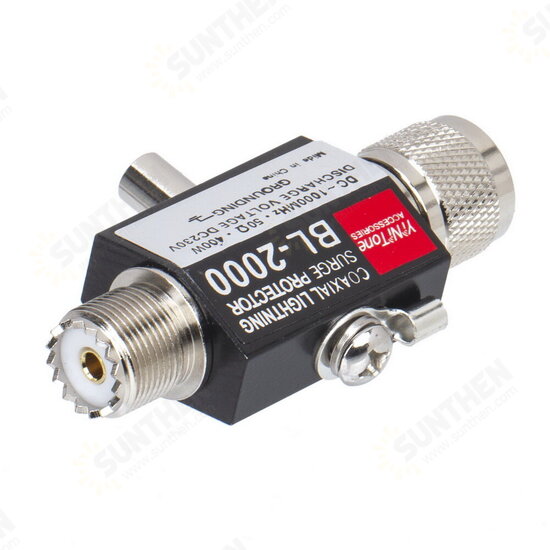 BL-2000 Coaxial Lighting Surge Protector PL259 Male to PL259 Female 400W 50 Ohm Coaxial Lighting Arrestor for Communication Equipment