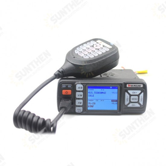 BJ-318 Dual Band Car Mobile Radio VHF 136-174Mhz UHF 400-490MHz 256CH 25W Two Way Radio FM Transceiver Walkie Talkie