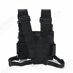 Chest 3 Pocket Harness Nylon Bag Pack Backpack Holster for Radio Walkie Talkie Two Way Radio Chest 3 Pocket Harness Nylon Bag Pack Backpack Holster for Radio Walkie Talkie Two Way Radio