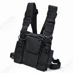 Chest 3 Pocket Harness Nylon Bag Pack Backpack Holster for Radio Walkie Talkie Two Way Radio Chest 3 Pocket Harness Nylon Bag Pack Backpack Holster for Radio Walkie Talkie Two Way Radio