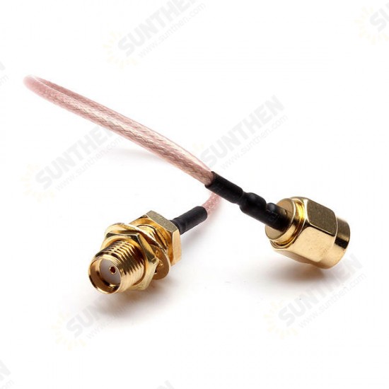 5 Inch Male to SMA Female Nut Bulkhead Crimp RG316 Coax Cable 5 Inch Male to SMA Female Nut Bulkhead Crimp RG316 Coax Cable