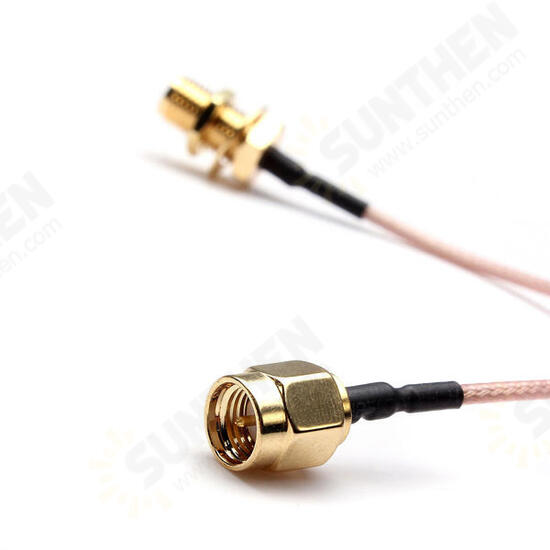5 Inch Male to SMA Female Nut Bulkhead Crimp RG316 Coax Cable 5 Inch Male to SMA Female Nut Bulkhead Crimp RG316 Coax Cable
