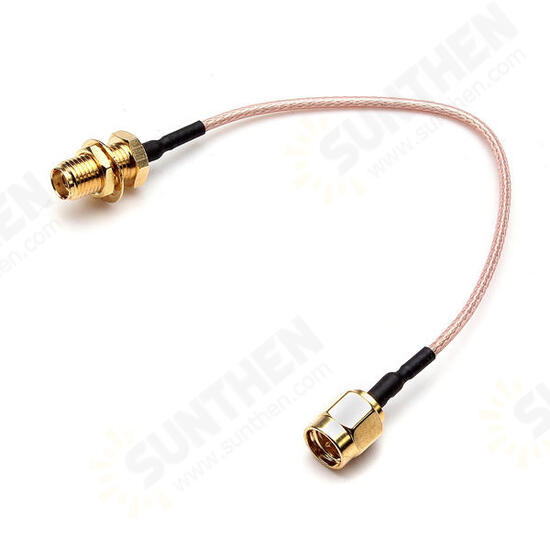 5 Inch Male to SMA Female Nut Bulkhead Crimp RG316 Coax Cable 5 Inch Male to SMA Female Nut Bulkhead Crimp RG316 Coax Cable