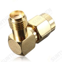 RP-SMA Male To SMA Female Jack Right Angle Crimp RF Adapter Connector RP-SMA Male To SMA Female Jack Right Angle Crimp RF Adapter Connector