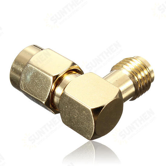 RP-SMA Male To SMA Female Jack Right Angle Crimp RF Adapter Connector RP-SMA Male To SMA Female Jack Right Angle Crimp RF Adapter Connector