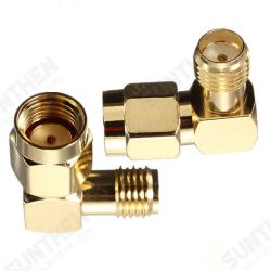 RP-SMA Male To SMA Female Jack Right Angle Crimp RF Adapter Connector RP-SMA Male To SMA Female Jack Right Angle Crimp RF Adapter Connector