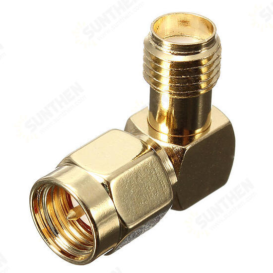 SMA Male To SMA Female Jack Right Angle Crimp RF Adapter Connector SMA Male To SMA Female Jack Right Angle Crimp RF Adapter Connector
