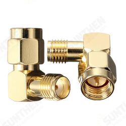 SMA Male To SMA Female Jack Right Angle Crimp RF Adapter Connector SMA Male To SMA Female Jack Right Angle Crimp RF Adapter Connector