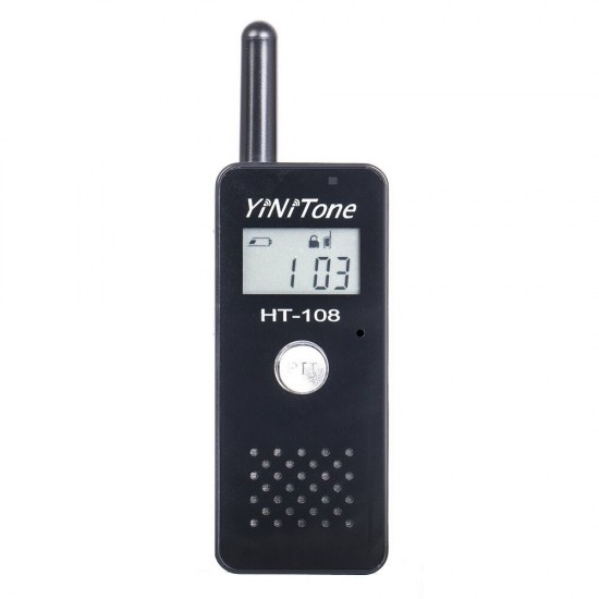 HT-108 Ultra Mini Walkie Talkie USB Plug 72 Hours Standby CT DDS 22 Channel Portable Hand Tunable Two Way Radio